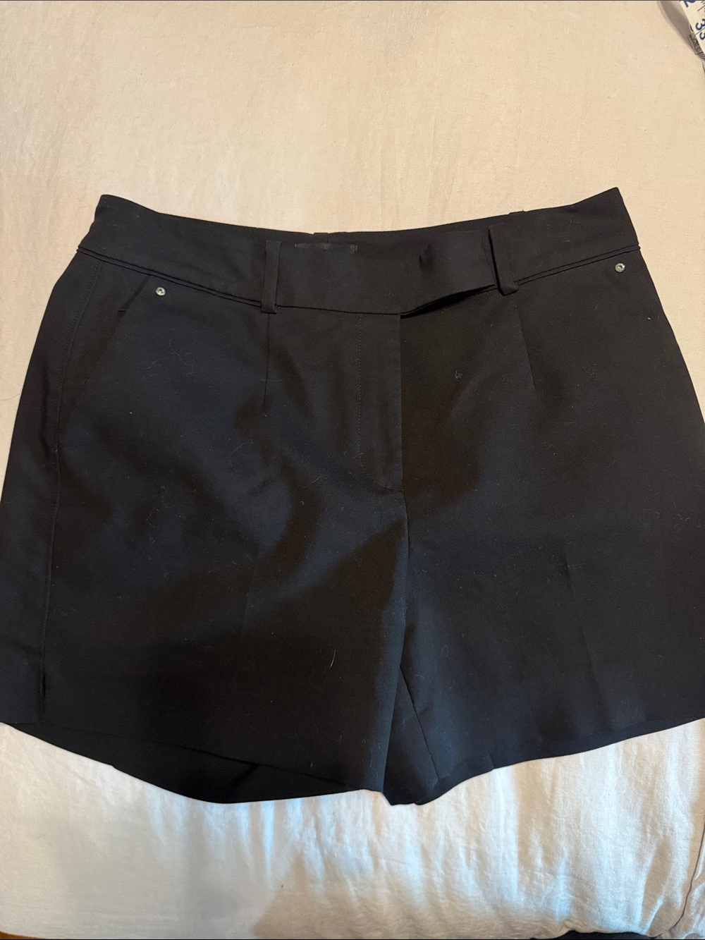 WHBM Black High-Waist Tailored Shorts